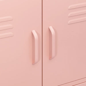 Rosa Stahlschrank, 80 cm