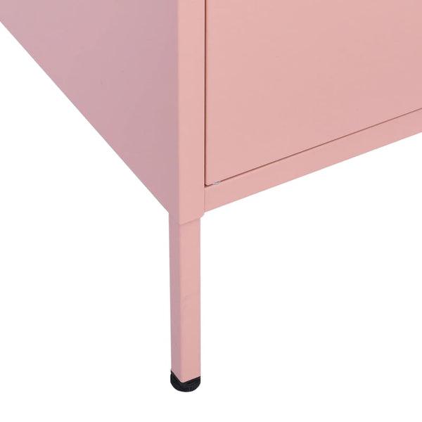 Rosa Stahlschrank, 80 cm