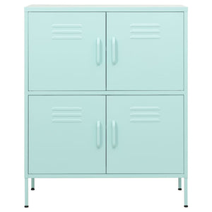 Minzgrüner Stahlschrank 80cm