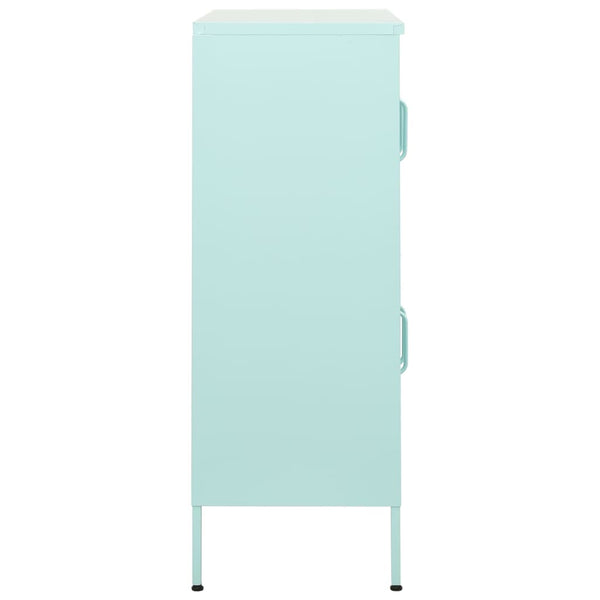 Minzgrüner Stahlschrank 80cm