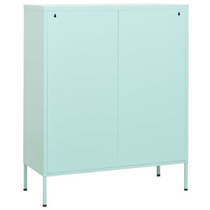 Minzgrüner Stahlschrank 80cm