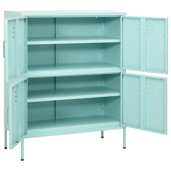Minzgrüner Stahlschrank 80cm