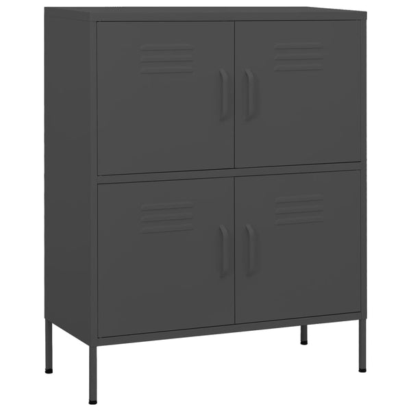 Anthrazit Lagerschrank Stahl 80x35x101,5 cm