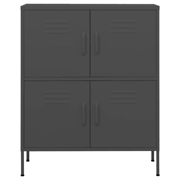 Anthrazit Lagerschrank Stahl 80x35x101,5 cm