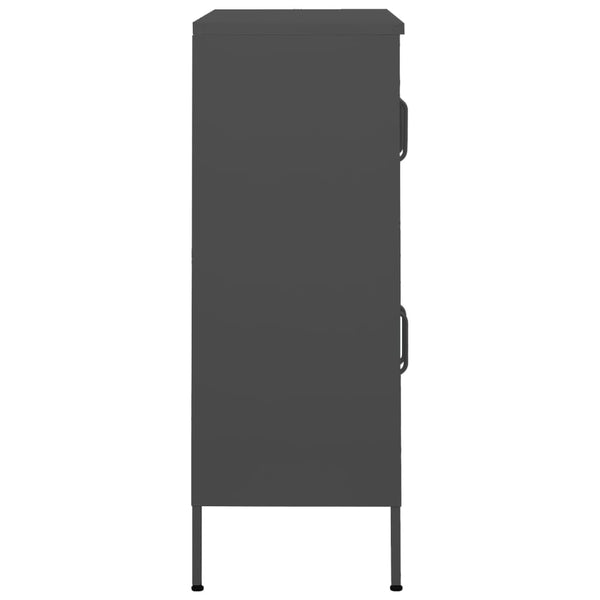 Anthrazit Lagerschrank Stahl 80x35x101,5 cm