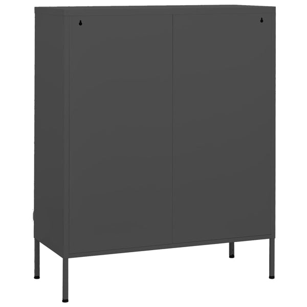 Anthrazit Lagerschrank Stahl 80x35x101,5 cm