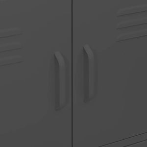 Anthrazit Lagerschrank Stahl 80x35x101,5 cm