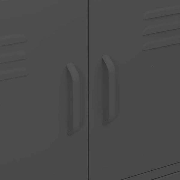 Anthrazit Lagerschrank Stahl 80x35x101,5 cm