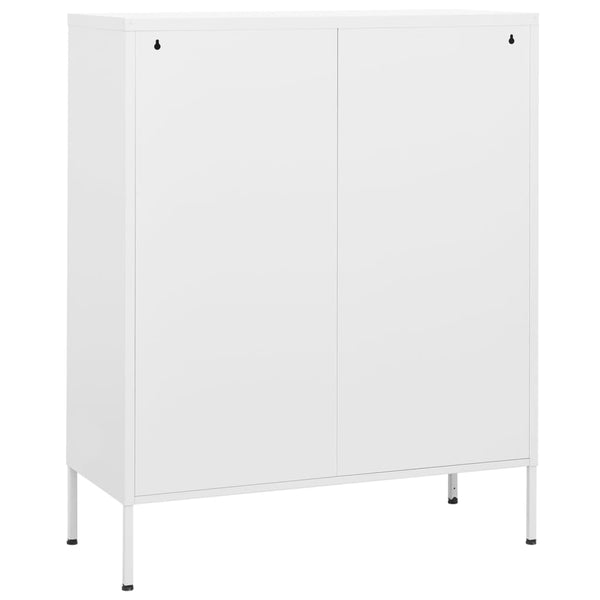 vidaXL Armoire de rangement Blanc 80x35x101,5 cm Acier