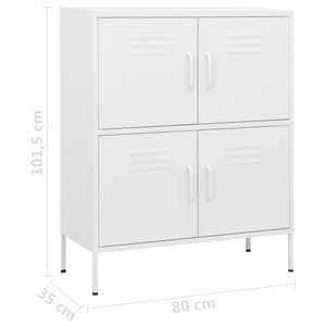 vidaXL Armoire de rangement Blanc 80x35x101,5 cm Acier
