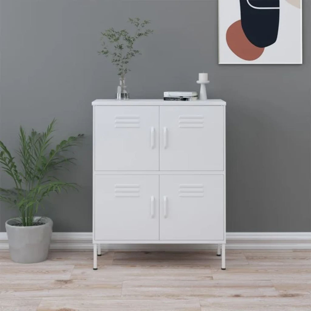 Weißer Stahlschrank 80 cm