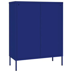Marineblauer Schubladenschrank aus Stahl