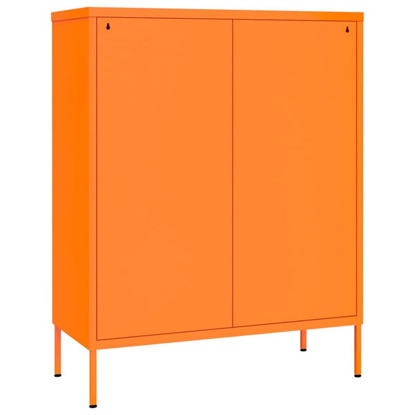 Oranger Schubladenschrank, Stahl, 80 cm
