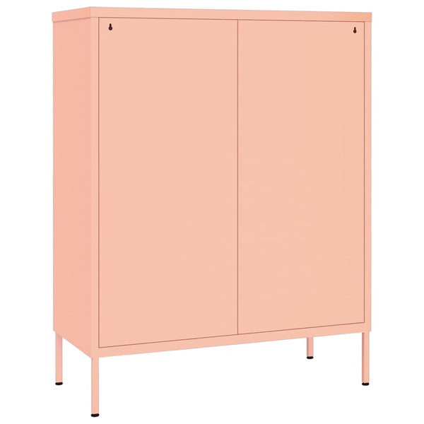 Rosa Schubladenschrank Stahl 80cm