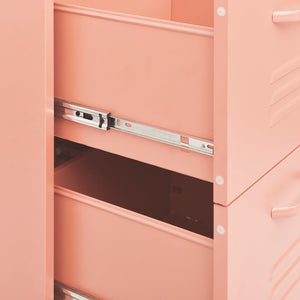 Rosa Schubladenschrank Stahl 80cm