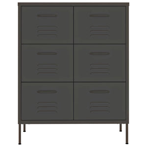 vidaXL Armoire à tiroirs anthracite 80x35x101,5 cm Acier