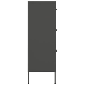 vidaXL Armoire à tiroirs anthracite 80x35x101,5 cm Acier