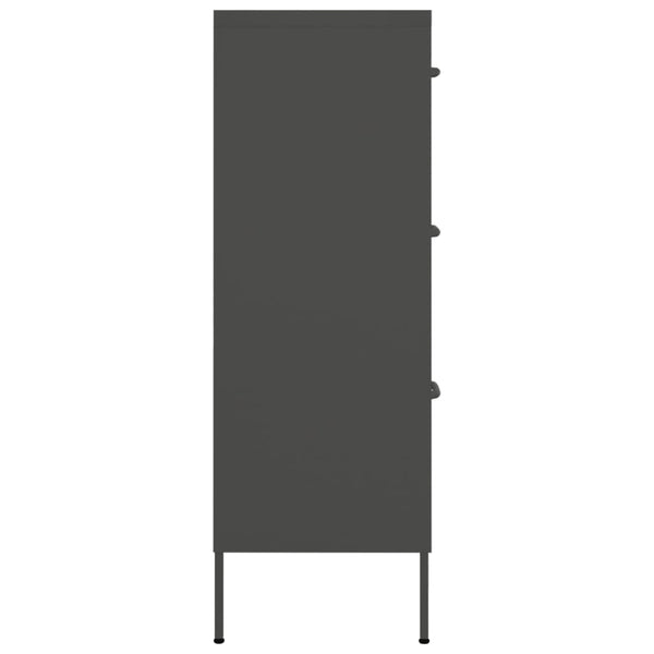 vidaXL Armoire à tiroirs anthracite 80x35x101,5 cm Acier