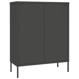 vidaXL Armoire à tiroirs anthracite 80x35x101,5 cm Acier