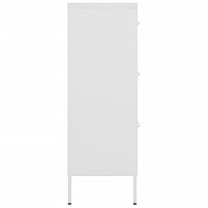 Weißer Schubladenschrank 80x35x101,5 cm Stahl