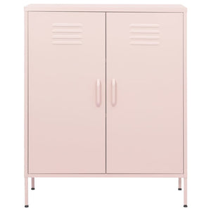 Rosa Stahlschrank, 80 cm