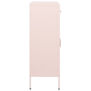 Rosa Stahlschrank, 80 cm
