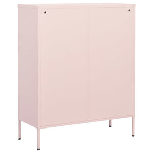Rosa Stahlschrank, 80 cm