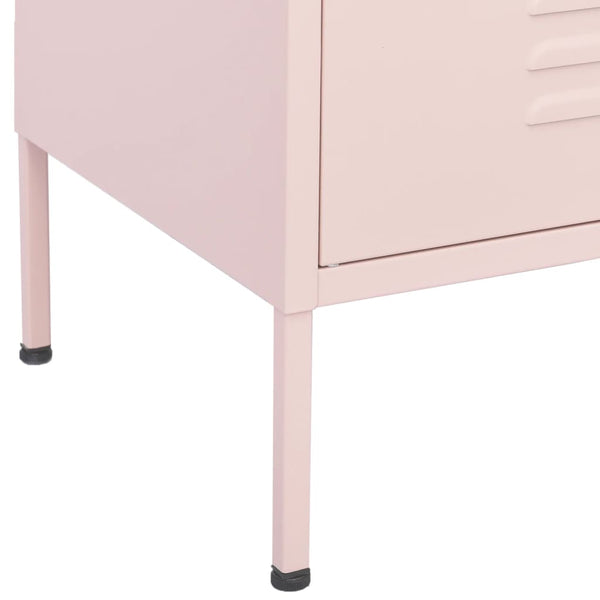 Rosa Stahlschrank, 80 cm