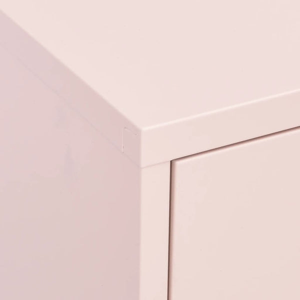 Rosa Stahlschrank, 80 cm