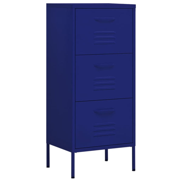 Marineblauer Stahlschrank 42,5x35x101,5 cm