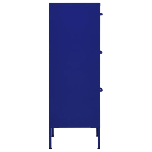 Marineblauer Stahlschrank 42,5x35x101,5 cm