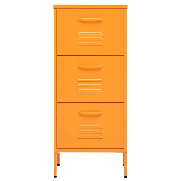 Senfgelber Lagerschrank aus Stahl