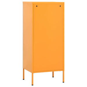 Senfgelber Lagerschrank aus Stahl