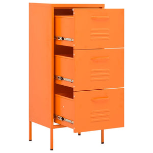 vidaXL Armoire de rangement Orange 42,5x35x101,5 cm Acier