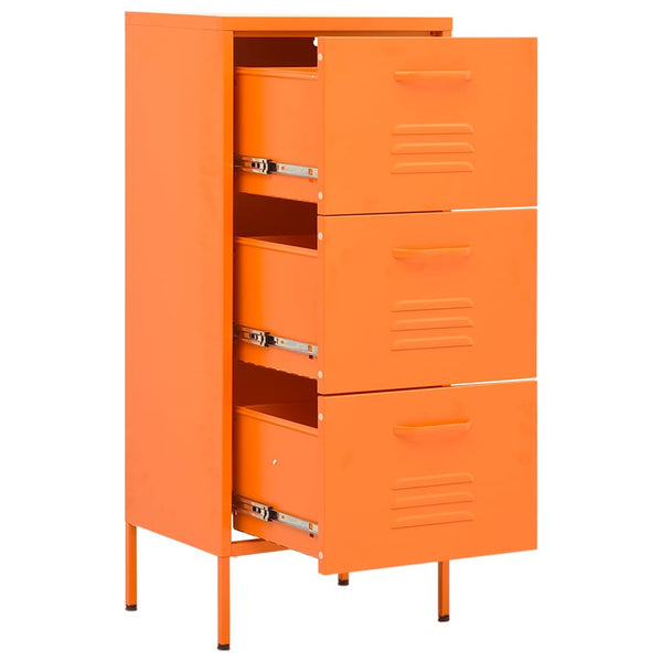 vidaXL Armoire de rangement Orange 42,5x35x101,5 cm Acier