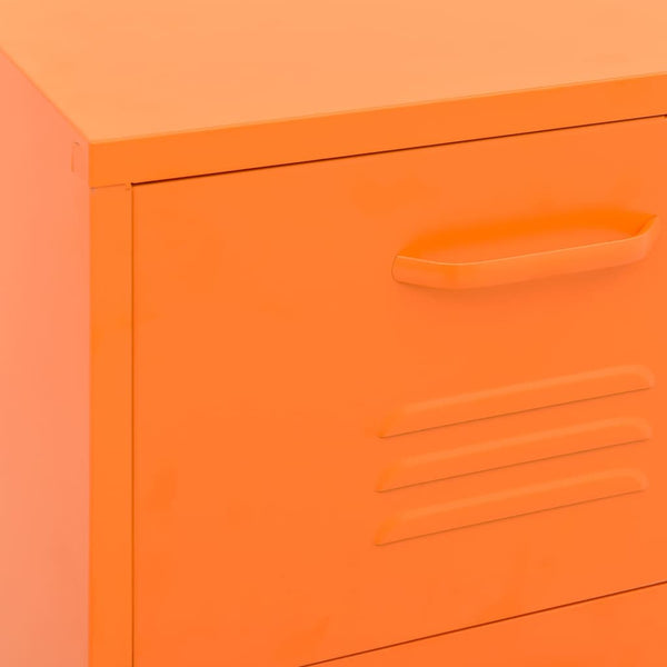vidaXL Armoire de rangement Orange 42,5x35x101,5 cm Acier