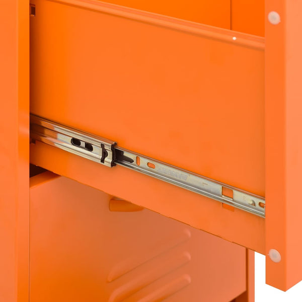 vidaXL Armoire de rangement Orange 42,5x35x101,5 cm Acier