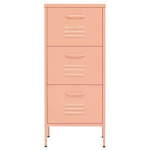 vidaXL Armoire de rangement rose 42,5x35x101,5 cm acier