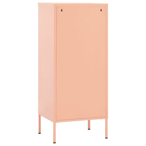 vidaXL Armoire de rangement rose 42,5x35x101,5 cm acier