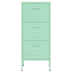 Minzgrüner Lagerschrank aus Stahl