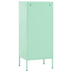 Minzgrüner Lagerschrank aus Stahl