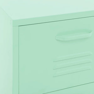 Minzgrüner Lagerschrank aus Stahl