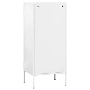 Weißer Lagerschrank aus Stahl, 101,5 cm hoch