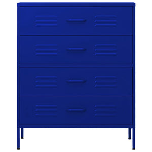 Marineblaue Stahlkommode 80 cm