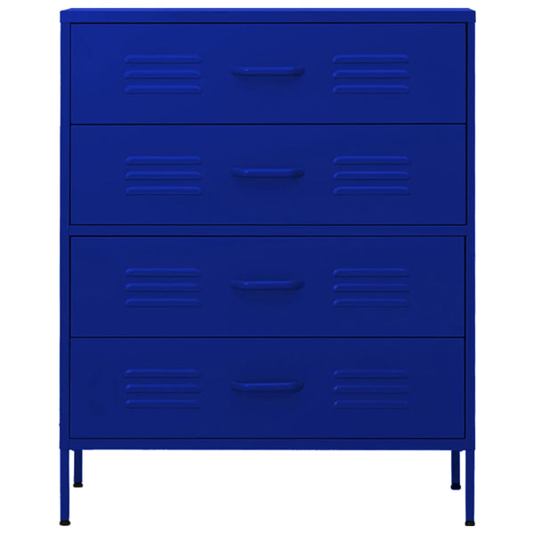 Marineblaue Stahlkommode 80 cm