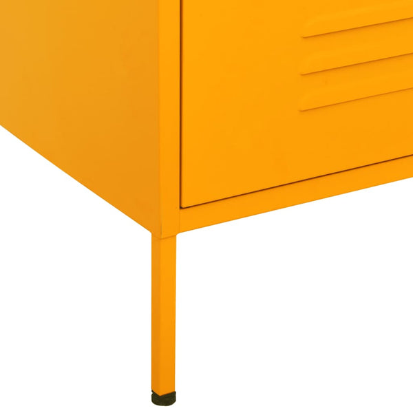 Senfgelbe Stahlkommode, 80 cm