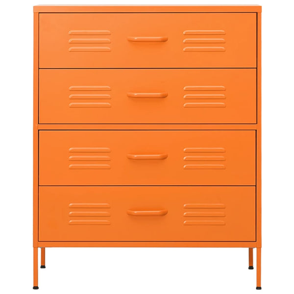vidaXL Commode orange 80x35x101,5 cm acier