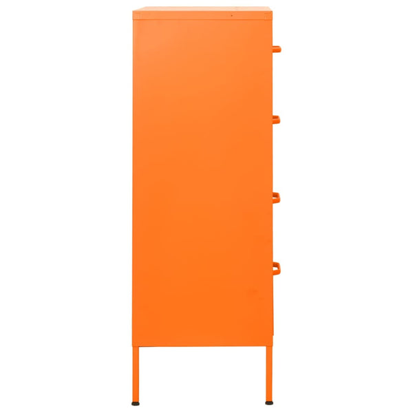 vidaXL Commode orange 80x35x101,5 cm acier