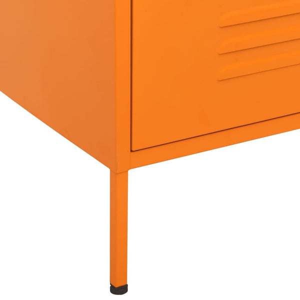 vidaXL Commode orange 80x35x101,5 cm acier