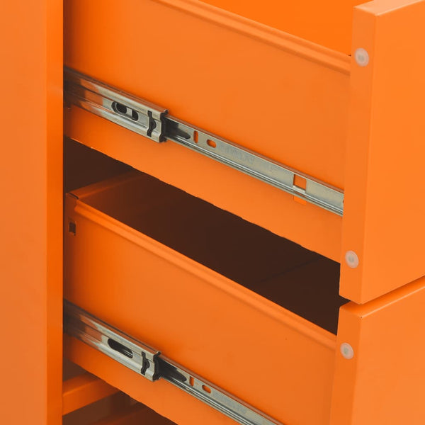 vidaXL Commode orange 80x35x101,5 cm acier